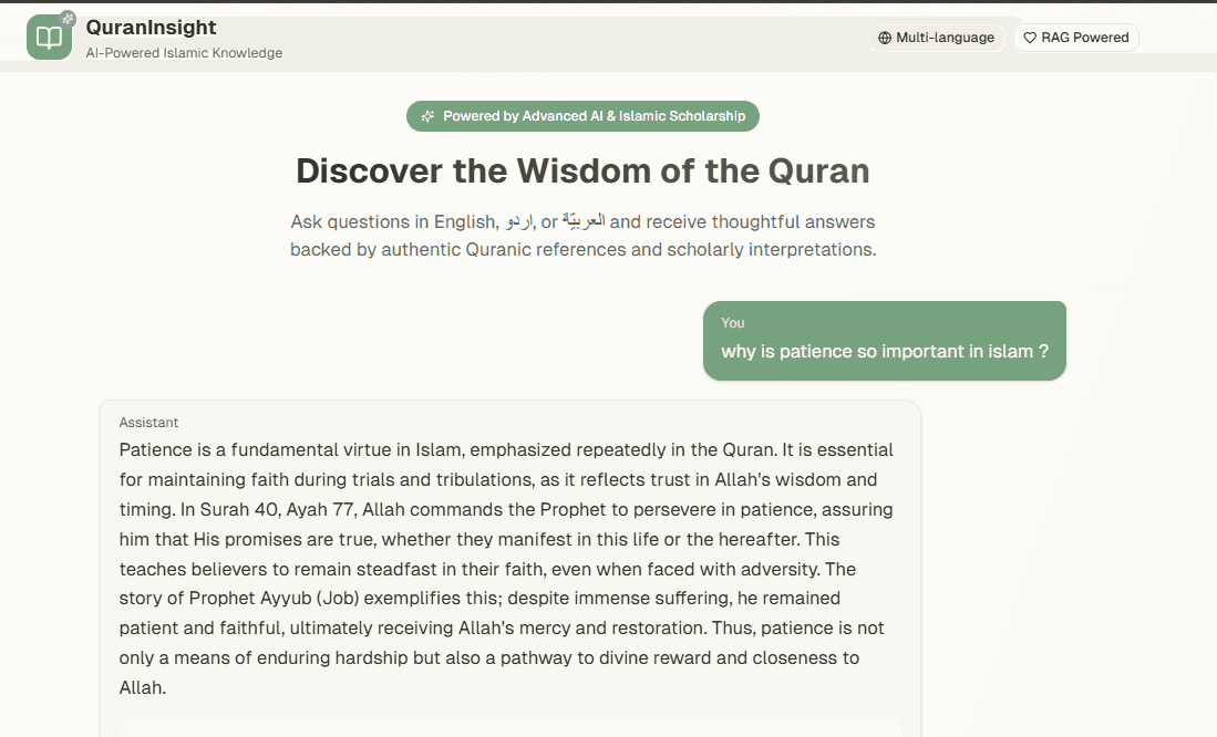 QuranInsights Mockup