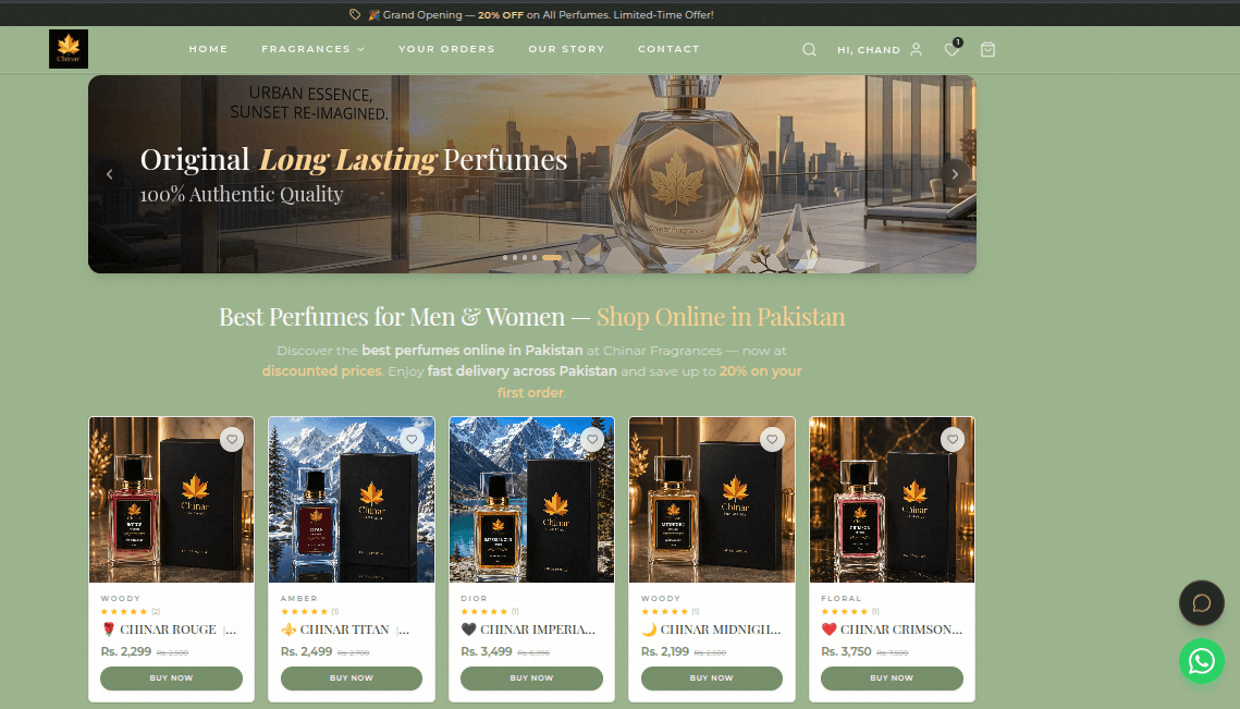 Chinar Fragrances Architectural Showcase