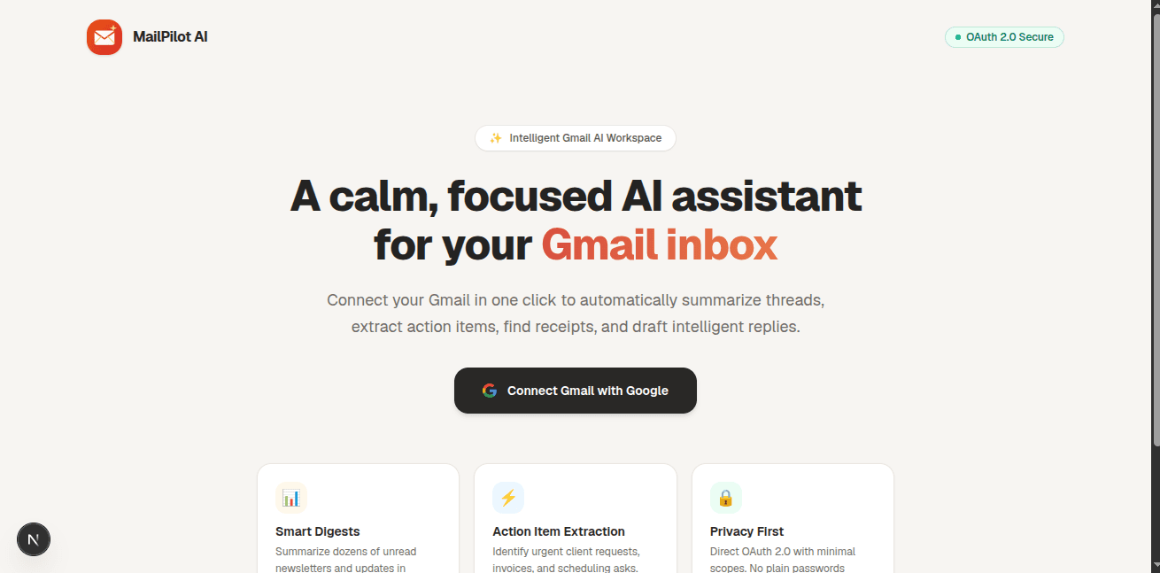 MailPilot AI Architectural Showcase